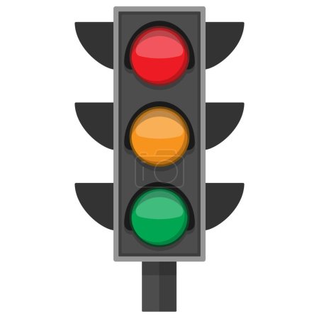 Illustration for Traffic light on the white background - Royalty Free Image