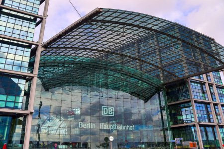 Photo for Berlin, Germany - 03. October 2022: The main station in the German capital Berlin with medium visitor numbers - Royalty Free Image