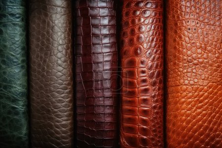 Oberflächenstruktur des Leders in verschiedenen Farben
