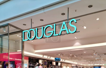 Photo for Kiel, Germany - 24.08.2023: Entrance of a douglas brand parfumery store - Royalty Free Image
