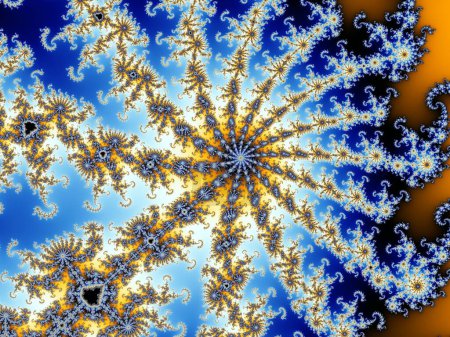 Schöner Zoom in die unendliche mathematische Mandelbrot-Menge fraktal
