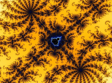 Beau zoom sur l'ensemble de mandelbrot mathématique infini fractal