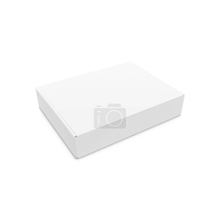 Téléchargez les photos : Boîte blanche maquette boîtes d'emballage vierges, paquet de produit isolé dans un fond blanc - en image libre de droit