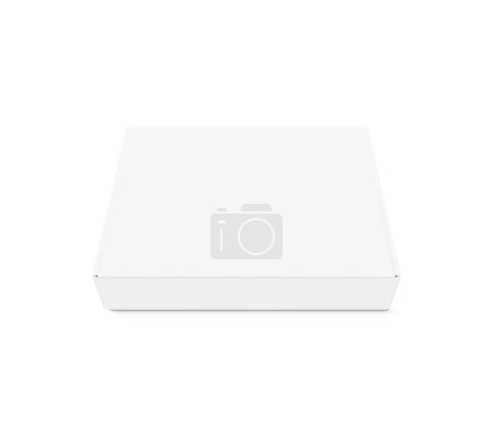 Photo for White box mockup blank packaging boxes, product package isolated in a white background - Royalty Free Image