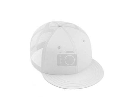 Photo for Blank Cap White Mockup Front View, isolated on a White Background - Royalty Free Image