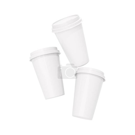 Photo for Blank Coffee Cup White Mockup isolated in a white the background - Royalty Free Image