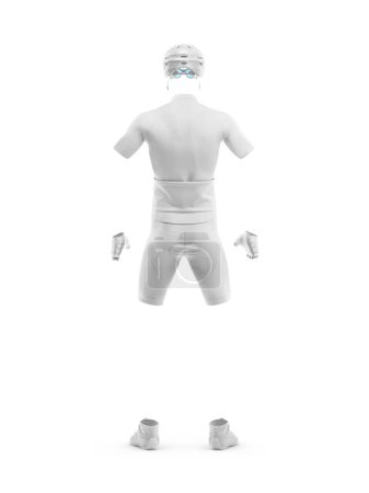 Photo for Blank white cycling outfit mockup isolated on a white background - Royalty Free Image