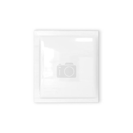 Téléchargez les photos : Modèle blanc brillant de sac blanc isolé sur un fond blanc - en image libre de droit