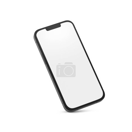 Photo for Blank White Phone Template isolated on a White Background - Royalty Free Image