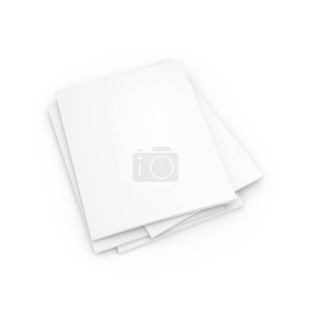 Foto de Blanco en blanco revista cerrada aislada sobre una plantilla de fondo blanco - Imagen libre de derechos