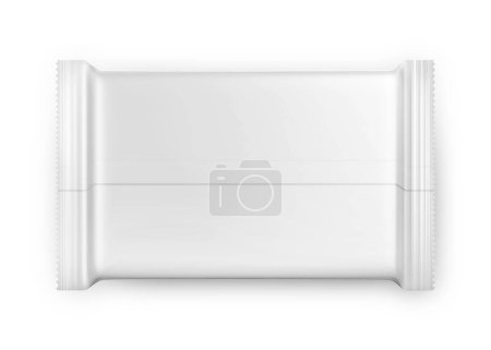 Photo for Matte Blank White Snack Template isolated on a White Background - Royalty Free Image