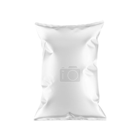 Téléchargez les photos : Emballage blanc mat vierge isolé sur un fond blanc - en image libre de droit