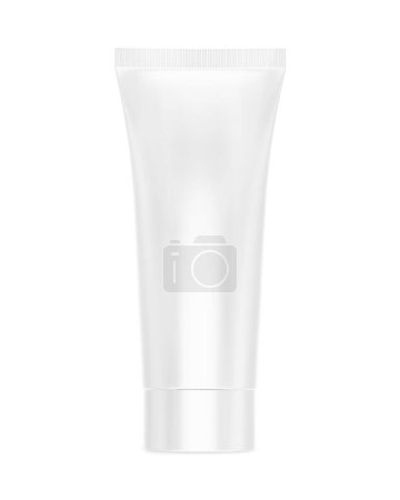 Photo for A white cosmetic tube mockup isolated on a white background - Royalty Free Image