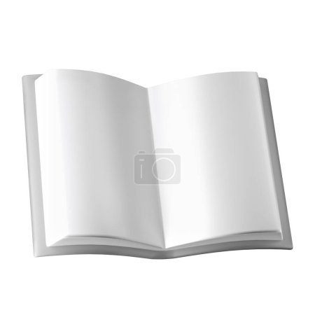 Téléchargez les photos : Une illustration en 3D d'un livre isolé sur fond blanc - en image libre de droit