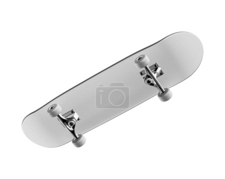 Photo for A blank White Skateboard isolated on a white background - Royalty Free Image