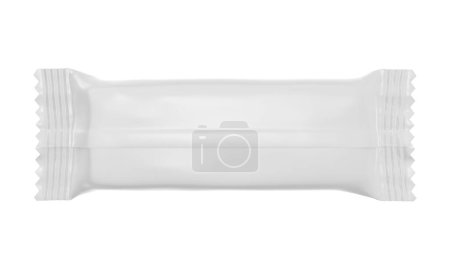 Photo for A Blank White Small Snack Pack - Back View Isolated on a white background - Royalty Free Image