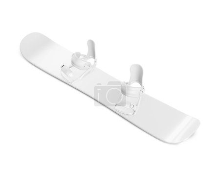 Photo for White Snowboard Mockup isolated on a white background - Royalty Free Image