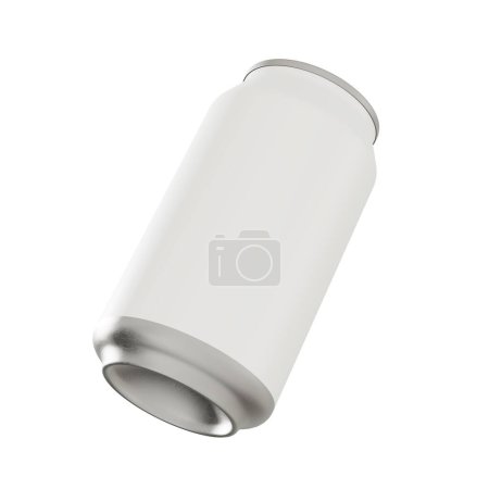 Foto de Una imagen de una lata de aluminio aislada sobre un fondo blanco - Imagen libre de derechos