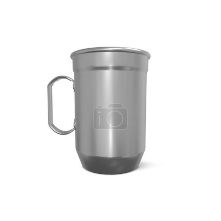 Photo for An Aluminium Cup isolated on a white background - Royalty Free Image