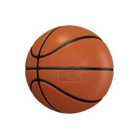 Foto de Una pelota de baloncesto aislada sobre un fondo blanco - Imagen libre de derechos