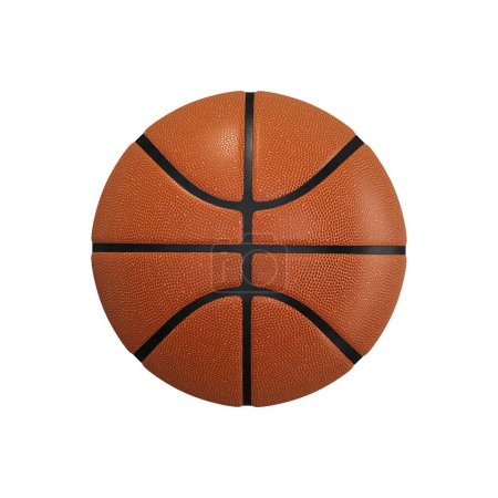 Foto de Una pelota de baloncesto aislada sobre un fondo blanco - Imagen libre de derechos