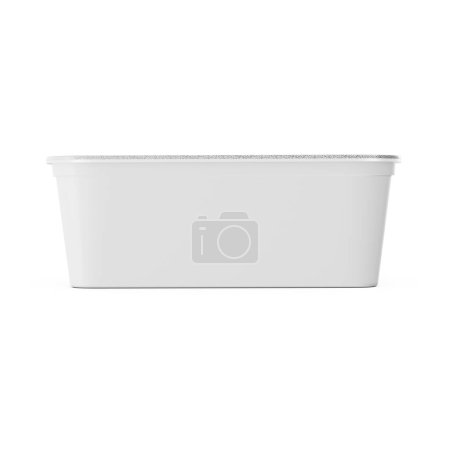 Foto de Una imagen en blanco de una tapa de bañera de mantequilla aislada sobre un fondo blanco - Imagen libre de derechos