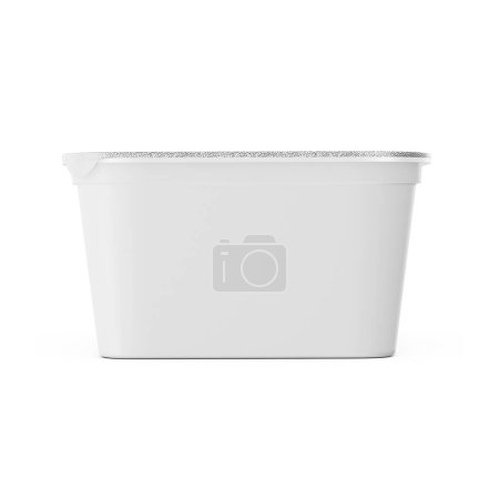 Photo for A blank image of a butter tub lid isolated on a white background - Royalty Free Image