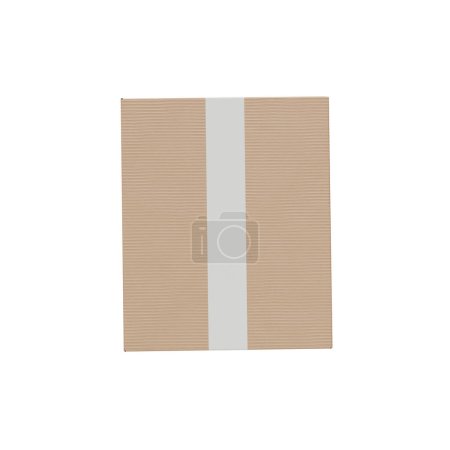 Téléchargez les photos : Image d'une boîte en carton isolée sur fond blanc - en image libre de droit