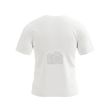 Foto de Maniquí invisible con camiseta en blanco aislada sobre fondo blanco - Imagen libre de derechos