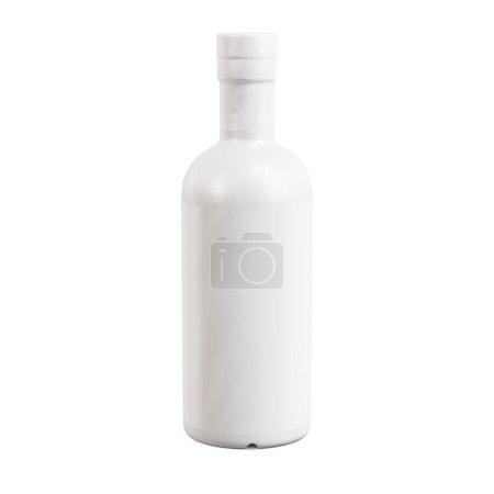 Foto de Imagen de una botella de cerámica en blanco aislada sobre un fondo blanco - Imagen libre de derechos