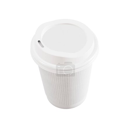Téléchargez les photos : Une image d'une tasse de café isolée sur un fond blanc - en image libre de droit
