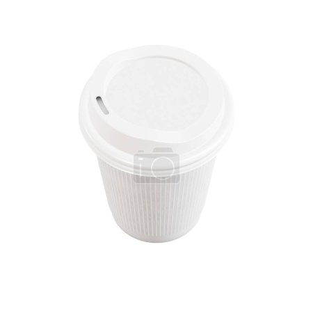 Foto de Una imagen de una taza de café aislada sobre un fondo blanco - Imagen libre de derechos