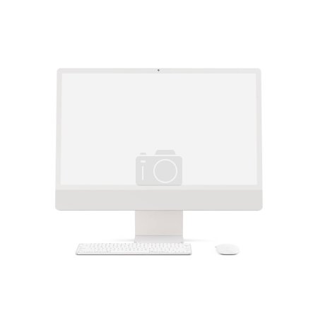 Photo for A desktop isolated on a white background - Royalty Free Image