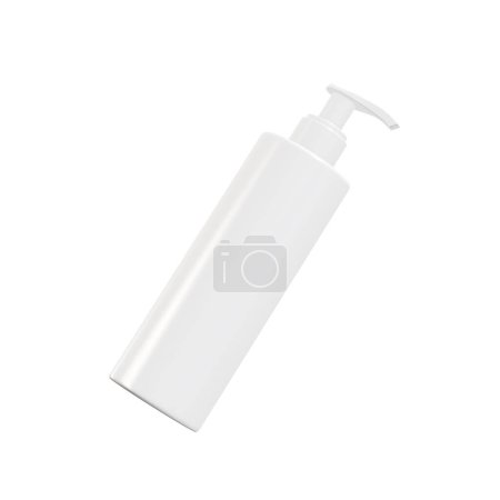 Photo for A blank Cosmetic Pump Bottle isolated on a white background - Royalty Free Image