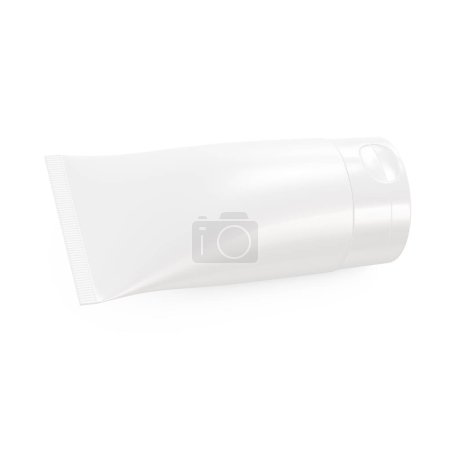 Photo for A blank image of a Cosmetic Tube isolated on a white background - Royalty Free Image
