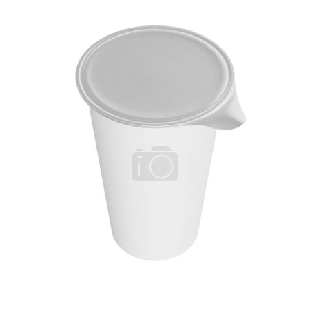 Téléchargez les photos : Une image d'une tasse avec feuille isolée sur un fond blanc - en image libre de droit