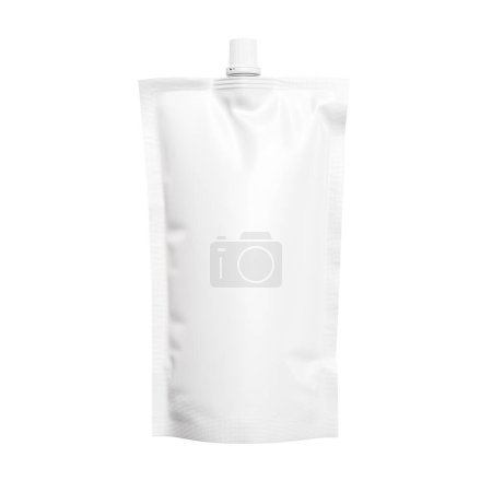 Photo for A white doypack packaging isolated on a white background - Royalty Free Image