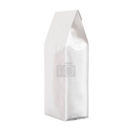 Téléchargez les photos : Un sac à café blanc isolé sur fond blanc - en image libre de droit