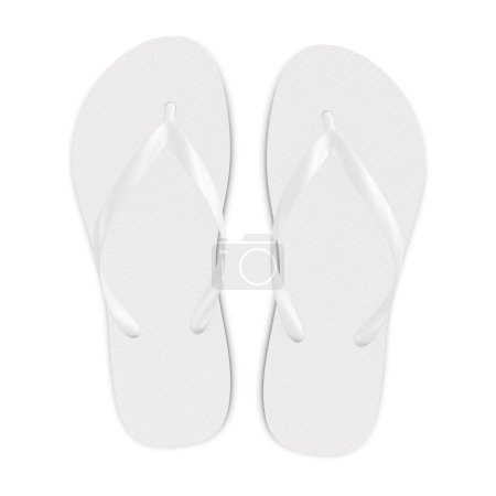 Photo for A blank image of a flip flop isolated on a white background - Royalty Free Image