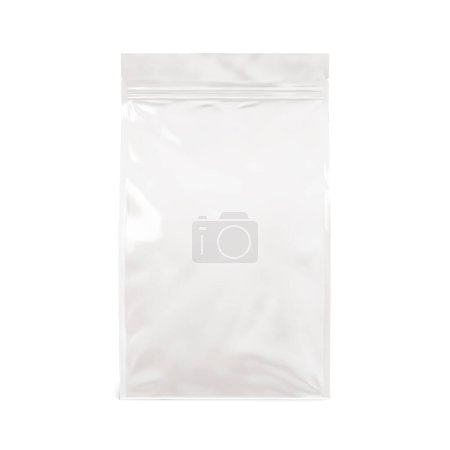 Photo for A white food bag isolated on a blank background - Royalty Free Image