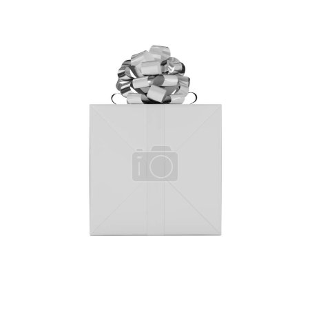 Téléchargez les photos : Un coffret cadeau blanc isolé sur fond blanc - en image libre de droit