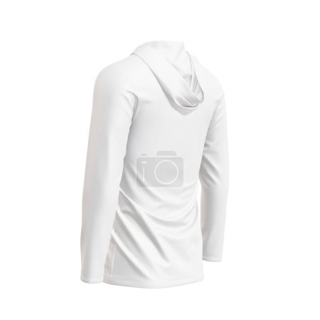 Foto de Una imagen de un maniquí invisible con una camiseta de manga larga con capucha aislada sobre un fondo blanco - Imagen libre de derechos