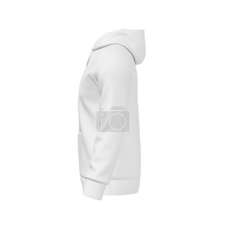 Téléchargez les photos : Mannequin invisible avec un sweat à capuche isolé sur fond blanc - en image libre de droit