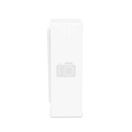 Photo for A image of a white juice box with straw isolated on a blank background - Royalty Free Image