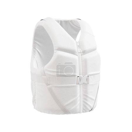 Photo for A blank life vest isolated on a white background - Royalty Free Image