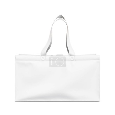 Foto de Una imagen de una bolsa grande blanca aislada sobre un fondo blanco - Imagen libre de derechos