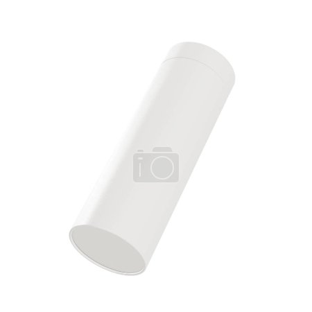 Foto de Una imagen larga del tubo de papel sobre un fondo blanco - Imagen libre de derechos