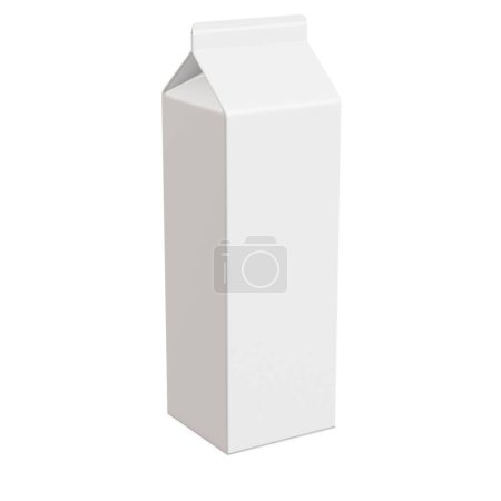 Téléchargez les photos : Une image blanche d'un paquet de lait isolé dans un fond par défaut - en image libre de droit