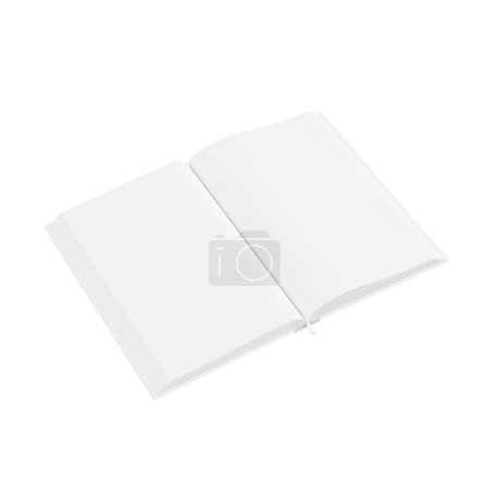 Photo for A image from a open book on a white background - Royalty Free Image