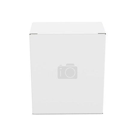 Téléchargez les photos : Un fond blanc avec une boîte en papier isolée - en image libre de droit